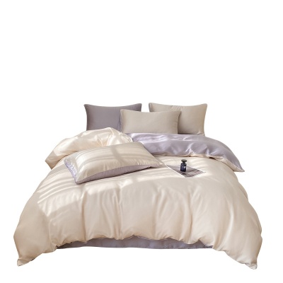 2025夏季纯色冰丝四件套a类凉感床单被套宿舍三件套南通床上用品4