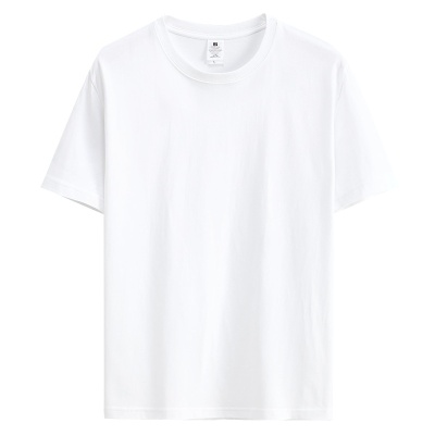 220克精梳纯棉圆领T恤工作服团体服班服文化衫公司聚会刺绣印LOGO