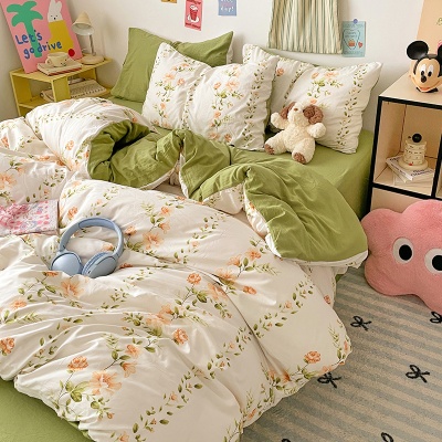 秋冬床上四件套2025新款被套床单宿舍单人三件套被罩亲肤云朵棉