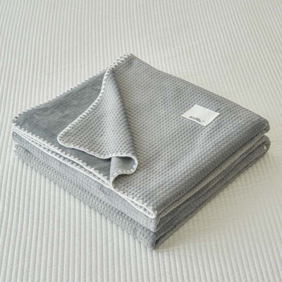 华夫格毛毯加厚夏天空调毯子午睡办公室床上用沙发盖毯午休薄被子