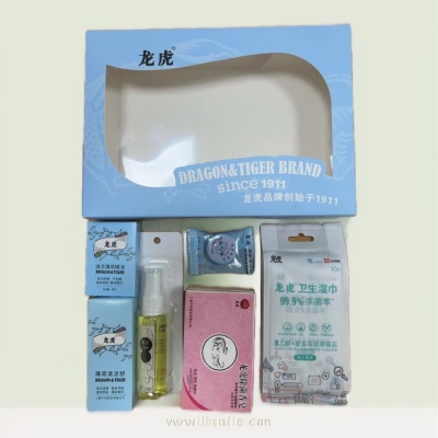 龙虎清凉防暑降温礼盒套装 薄荷膏+薄荷清凉舒+薄荷精油+花露水