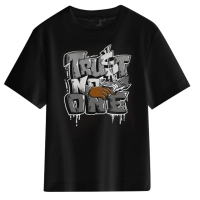 跨境夏季男装潮流t恤男潮牌短袖宽松圆领上衣美式复古T恤英文批发