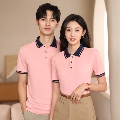 翻领工作服母婴店培训机构幼儿园老师短袖夏季polo衫T恤班服印字