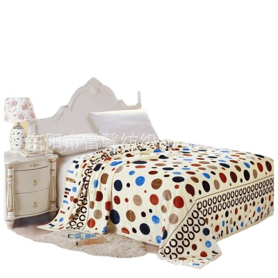 外贸印花法兰绒毛毯定 制双面加厚珊瑚绒空调被盖毯礼品毯子批发