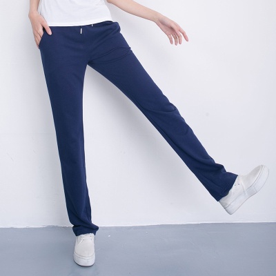 加工定制外贸亚马逊毛圈布棉运动裤男女裤直筒休闲女裤运动卫裤