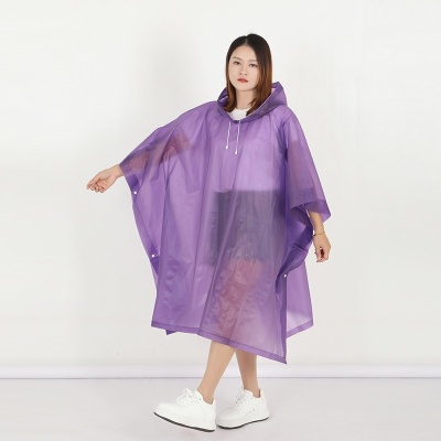 peva骑行雨披成人无袖斗篷磨砂套头旅行户外雨衣批发