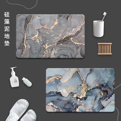 轻奢浴室地垫硅藻泥地垫门口耐脏卫生间厕所吸水速干脚垫一件代发