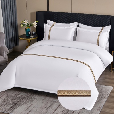 120克加密织带款酒店床上用品被套床单1.5m1.8米四件套批发代发