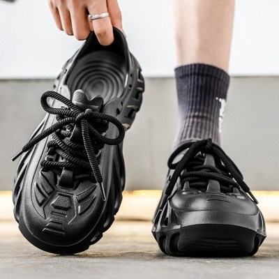 洞洞鞋男士夏季外穿潮流沙滩鞋运动休闲凉鞋情侣涉水跨境包头潮拖