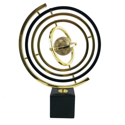 欧式简约地球仪现代创意摆件办公室桌面客厅酒柜摆设家居装饰品