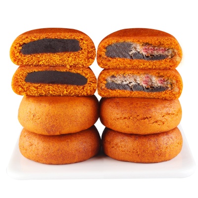 100枚荞三香小荞饼云南特产荞麦小饼豆沙老式酥皮糕点心早餐批发