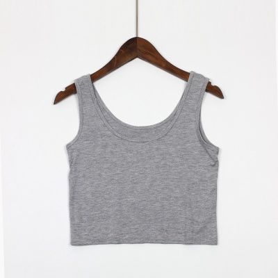 粗肩带U型背心女夏季莫代尔防走光学生内搭裹胸抹胸打底衫内衣