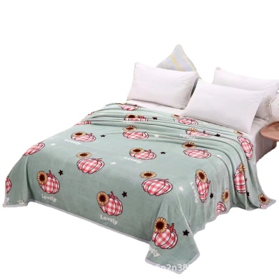 法兰绒毛毯新款午睡毯子珊瑚绒牛奶绒盖毯床单保暖加厚礼品盖毯子