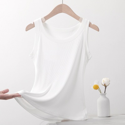 一件代发抖音直播爆款大码女装莫代尔背心胖mm宽松加肥内搭打底衫