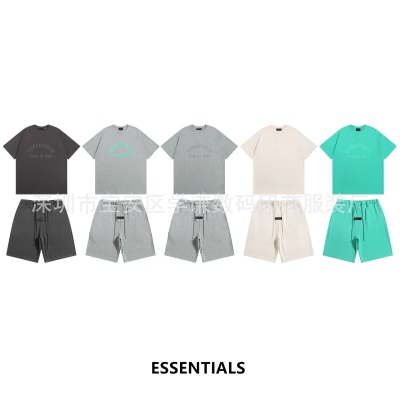 2024小众潮牌FOG宽松短袖T恤新款复线ESSENTIALS运动短裤套装批发