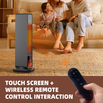 新款暖风机家用立式电暖器速热热风机小太阳火焰摇头跨境取暖器