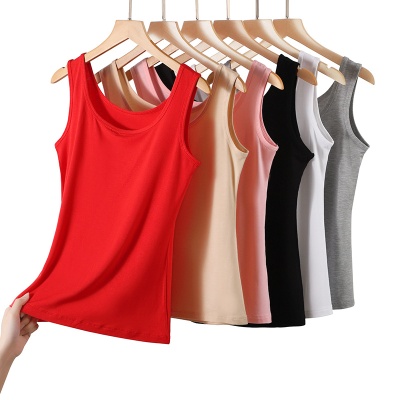 夏季韩版修身新款女莫代尔百搭外穿性感纯色无袖吊带小背心打底衫