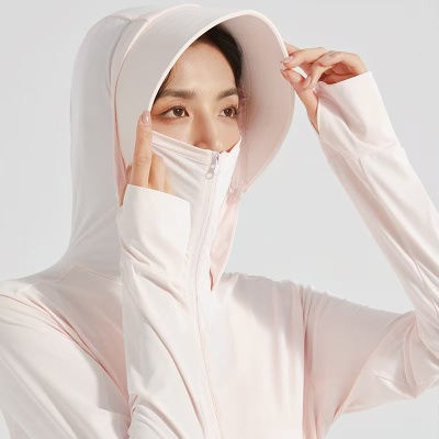 户外原纱冰丝防晒衣女夏可拆卸大帽檐防晒上衣防紫外线骑行防晒服