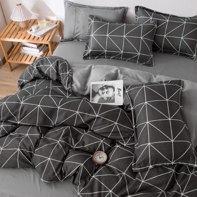 简约床单四季通用床上用品四件套非全棉纯棉被套学生宿舍三件套4