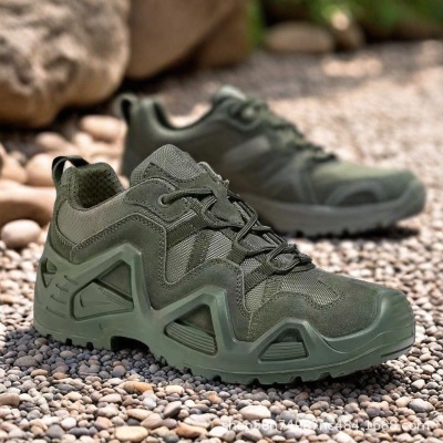 作战靴户外登山鞋旅游低帮防滑耐磨徒步厚底增高爬山鞋沙漠鞋男鞋