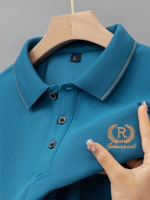 代发夏季男士短袖POLO衫重磅高端刺绣T恤翻领大码男装体恤上衣服