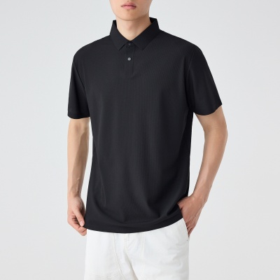 墨麦客男装丝光珠地凉感短袖2025夏季新款纯色基础Polo衫男71873.