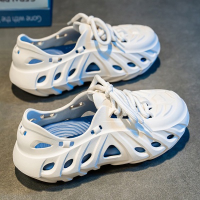 洞洞鞋男士夏季外穿潮流沙滩鞋运动休闲凉鞋情侣涉水跨境包头潮拖