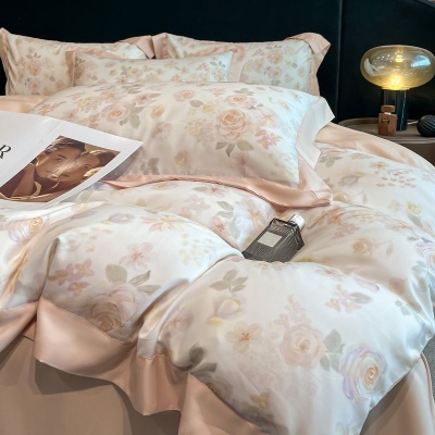 莱赛尔天丝床上四件套夏季凉感冰丝夏凉被床单被套空调薄被子床笠