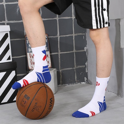 nba篮球袜潮流户外运动男中筒棉袜高筒袜子logo男士球队精英袜子