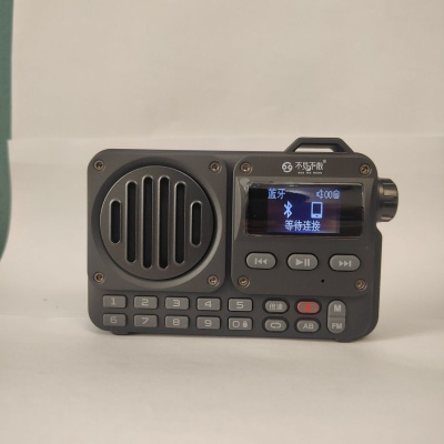 不见不散BV800无线蓝牙音箱 可插卡便携式收音机中文歌词显示复读