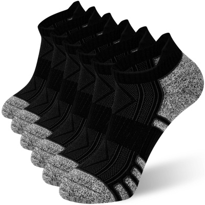 外贸运动短筒袜户外跑步篮球徒步加厚底部缓冲支撑男生吸汗棉袜子