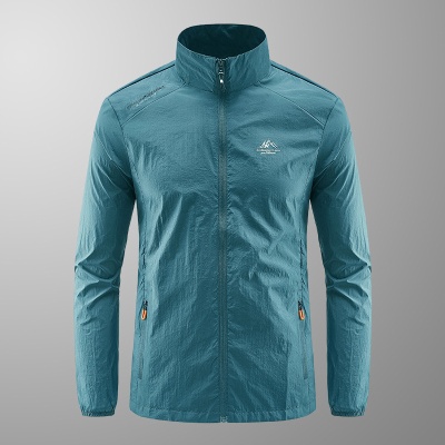 夏季冰丝速干防晒衣男士立领休闲薄款外套户外运动透气男装皮肤衣