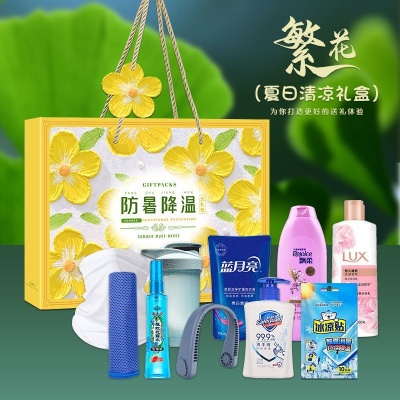 夏季防暑降温d制伴手团购夏日清凉礼盒套装活动礼品实用员工礼物