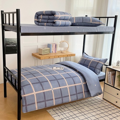 批发全棉学生宿舍三件套学校采购企业购置单人床被套床单床上用品