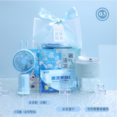 夏季清凉防暑降温礼品套装员工入职生日礼物公司周年庆活动伴手礼