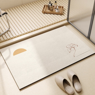 简约硅藻泥软垫强吸水家用地垫卫生间防滑垫子入户门垫洗手间脚垫